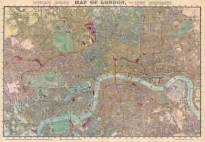 1887 Reynolds Pocket City Plan or Map of London, England