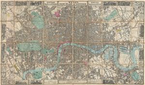 1863 James Wyld Pocket Map of London, England