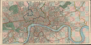 1843 Wyld Post Office Map of London - novel color model
