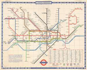 1972 Paul E. Garbutt Station Size Map of the London Underground