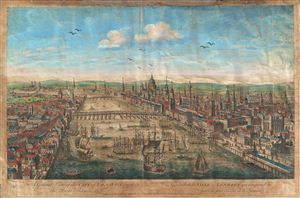 1753 Bowles and Carver View of London, England