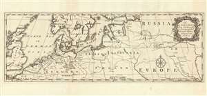 1762 Jonas Hanway Map of Northern Europe
