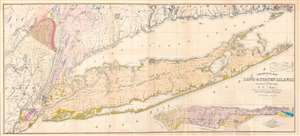 1842 Mather Map of Long Island, New York
