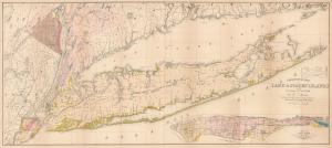 1842 Mather Geological Map of Long Island, New York