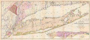 1842 Mather Map of Long Island, New York