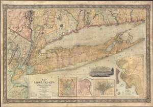 1836 J. H. Colton and J. Calvin Smith Map of Long Island, New York