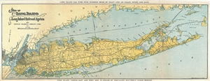 1911 Long Island Railroad Map of Long Island, New York