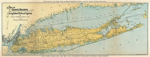 1911 Long Island Railroad Map of Long Island