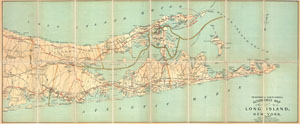 1905 Automobile Club Map of Suffolk County, Long Island