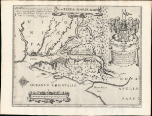 1681 Ogilby Map of Maryland and Virginia - the Lord Baltimore Map