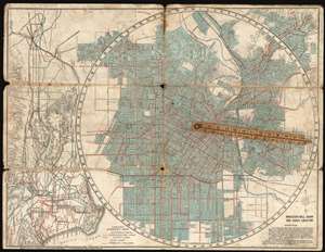 1915 Bain map of Los Angeles and Vicinity