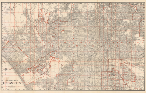 1949 Thomas Bros. Map of Los Angeles, California and Nearby Cities