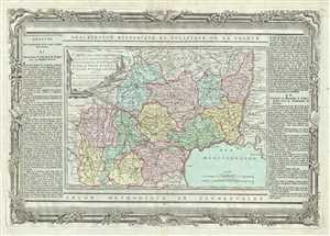 1786 Desnos and de la Tour Map of Languedoc and Midi-Pyrennes Regions of France