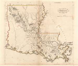 1814 Carey Map of Louisiana