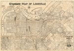 1921 William Bridges Hunter Map of Louisville, Kentucky