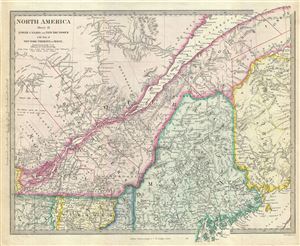 1848 S.D.U.K. Map of Lower Canada (Quebec)