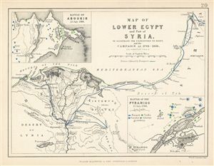 1852 Blackwood Map of Egypt and the Nile Delta