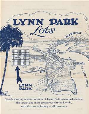 1924 Enge Brothers View or Map of Jacksonville Heights, Florida