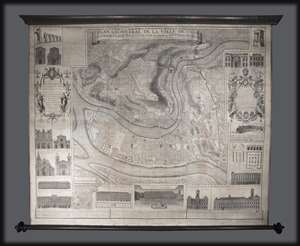 1740 Gregoire Wall Map of Lyon, France