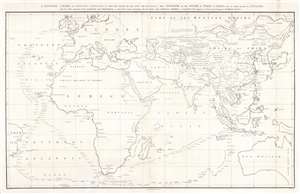 1796 Barrow Nautical Map Showing the Tracks of the Macartney Embassy to China