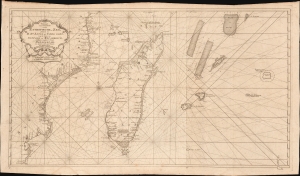 1753 Van Keulen 'Secret Atlas' Map of East Africa, Madagascar, and Mauritius