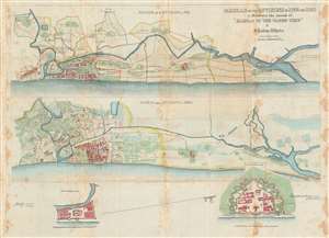 1861 Wheeler Map of Madras - in 1861 and 1733