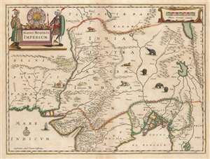 1641 Jansson Map of Northern India, Nepal, and Pakistan