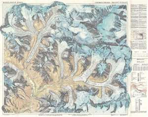 1957 German Alpine Club Map of Mount Everest and Vicinity