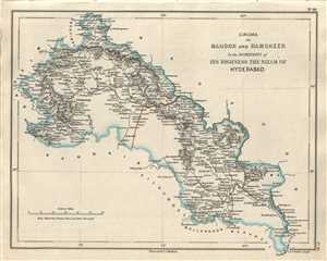 1854 Pharoah Map of the Adilabad and Yavatmal Districts in Maharashtra, India