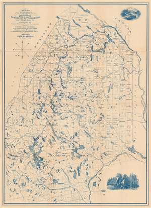 1881 Steele Map of Eastern and Central Maine