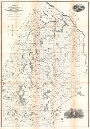 1881 Thomas Sedgwick Steele Map of Maine