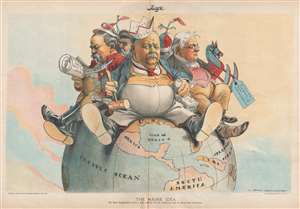 1899 Hamilton Political Cartoon Lampooning Isolationist New England Congressmen
