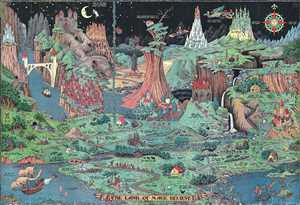 1930 Jaro Hess Map of the Land of Make Believe