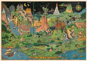 1958 Jaro Hess Map of the Land of Make Believe