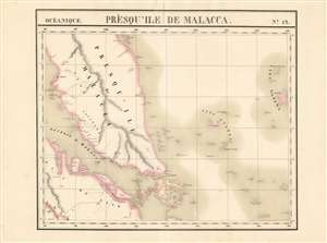 1827 Vandermaelen map of the Straits of Malacca and Singapore