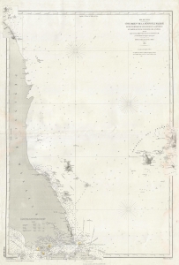 1888 Dépôt de la Marine Map or Chart of the Malay Peninsula and Singapore