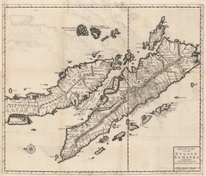 1727 Valentijn Map of Malaysia and Sumatra (Singapore)