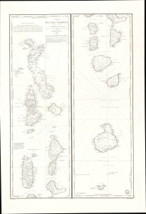 1841 Moresby / Depot de la Marine Chart of the Maldives