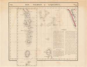 1827 Map of the Maldive Archipelago