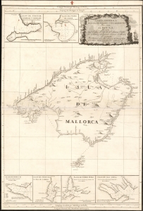 1786 Tofino Nautical Chart or map of Mallorca, Spain
