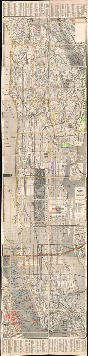 1939 Geographia City Map or Plan of Manhattan, New York City