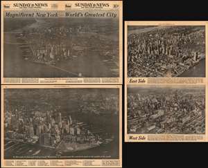 1952 New York Sunday News Panoramic Views of Manhattan