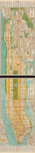 1939 Geographia Map of the Bronx and Manhattan, New York City