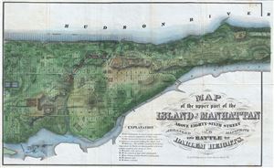 1868 Rogers Map of Manhattan, New York City (North of 86th Street)