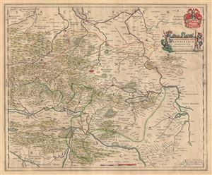 1655 Blaeu Map of Mansfeld, Germany