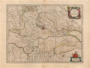 1640 Blaeu Map of the Duchy of Mantua, Lombardy
