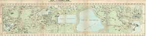 1867 Vaux and Olmsted Map or Plan of Central Park, New York City