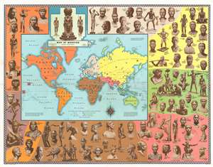 1946 Hoffman Anthropological Map of the World