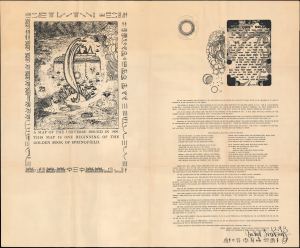 1926 Vachel Lindsay Signed 'Map of the Universe,' Poetry