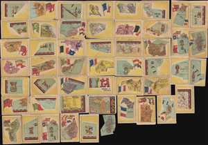 1940 Chocolates Orthi Trading Card Pictorial Map of Africa (incomplete set)